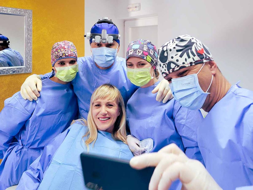 Croatia Doctor's team with a patient
